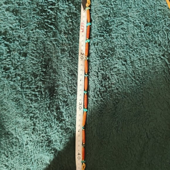 Native Turquoise & Wood Choker - Picture 6 of 12